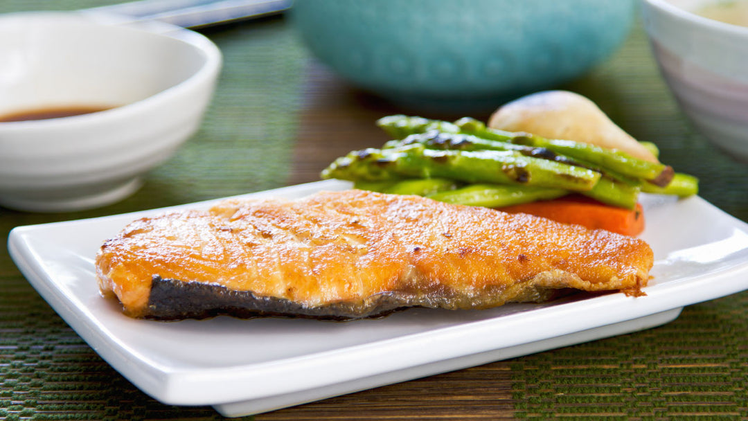 Miso Salmon with Stir-Fried Vegetables